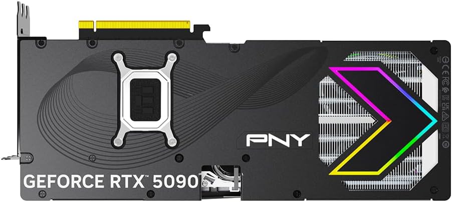 PNY NVIDIA GeForce RTX™ 5090 Epic-X™ ARGB OC Triple Fan, Graphics Card (32GB GDDR7, 512-bit, Boost Speed: 2625 MHz, PCIe® 5.0, HDMI®/DP 2.1, 3.5-Slot, NVIDIA Blackwell Architecture, DLSS 4)
