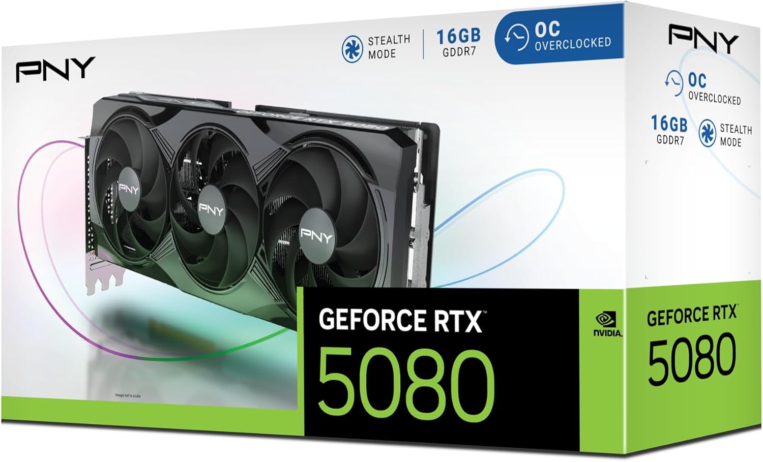 PNY NVIDIA GeForce RTX™ 5080 OC Triple Fan, Graphics Card (16GB GDDR7, 256-bit, Boost Speed: 2730 MHz, PCIe® 5.0, HDMI®/DP 2.1, 2.99-Slot, NVIDIA Blackwell Architecture, DLSS 4)