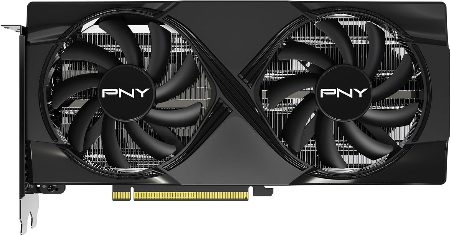 PNY NVIDIA GeForce RTX™ 5060 Ti OC Dual Fan, Graphics Card (16GB GDDR7, 128-bit, Boost Speed: 2692 MHz, SFF-Ready, PCIe® 5.0, HDMI®/DP 2.1, 2-Slot, NVIDIA Blackwell Architecture, DLSS 4)