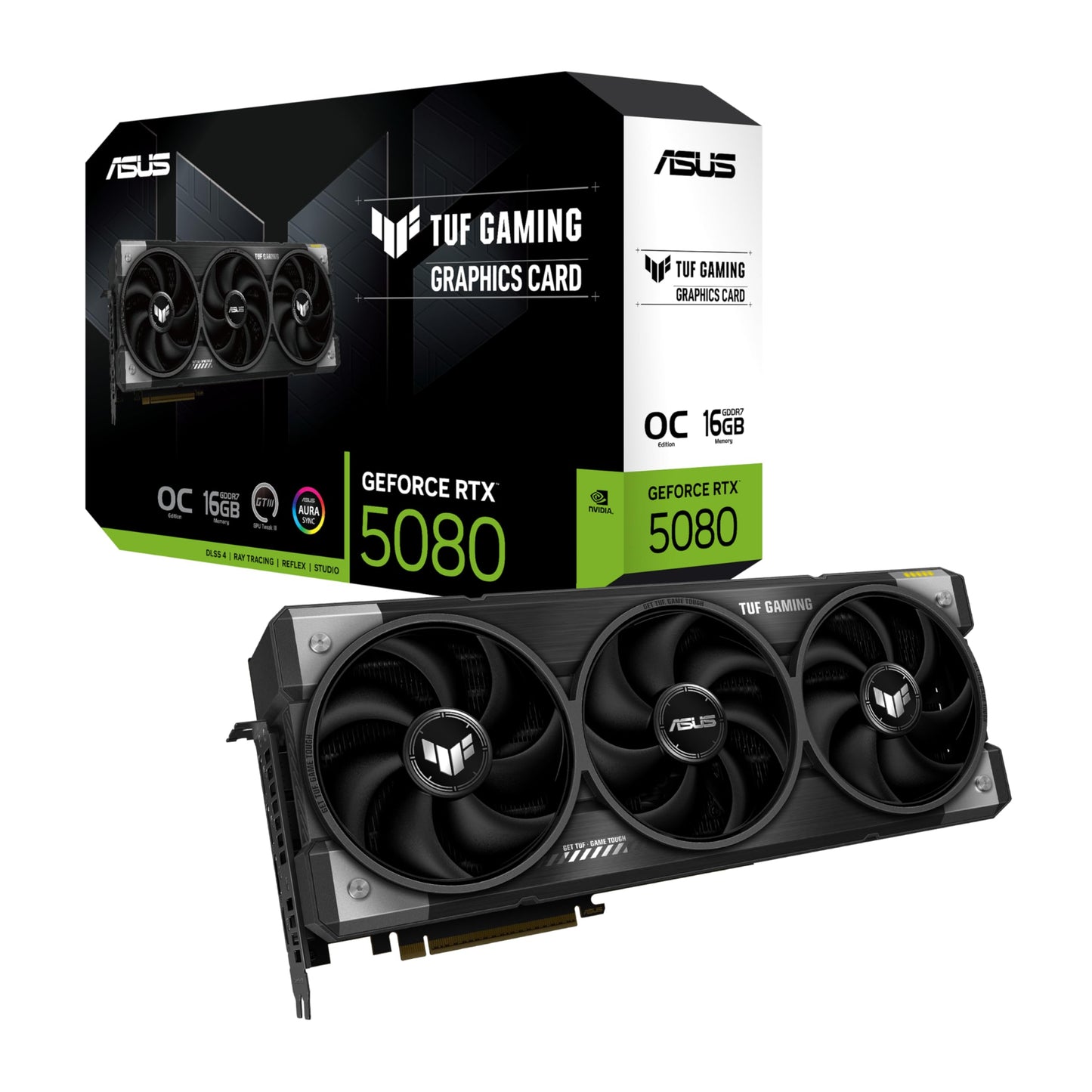 ASUS The SFF-Ready Prime GeForce RTX™ 5080 16GB GDDR7 Graphics Card (PCIe® 5.0, HDMI®/DP 2.1, 2.5-Slot, Axial-tech Fans, Vapor Chamber, Dual BIOS)