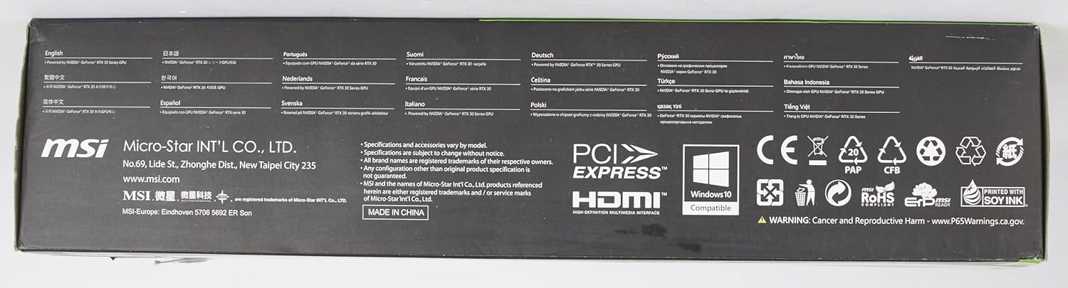 MSI Gaming GeForce RTX 3060 12GB 15 Gbps GDRR6 192-Bit HDMI/DP PCIe 4 Torx Twin Fan Ampere OC Graphics Card
