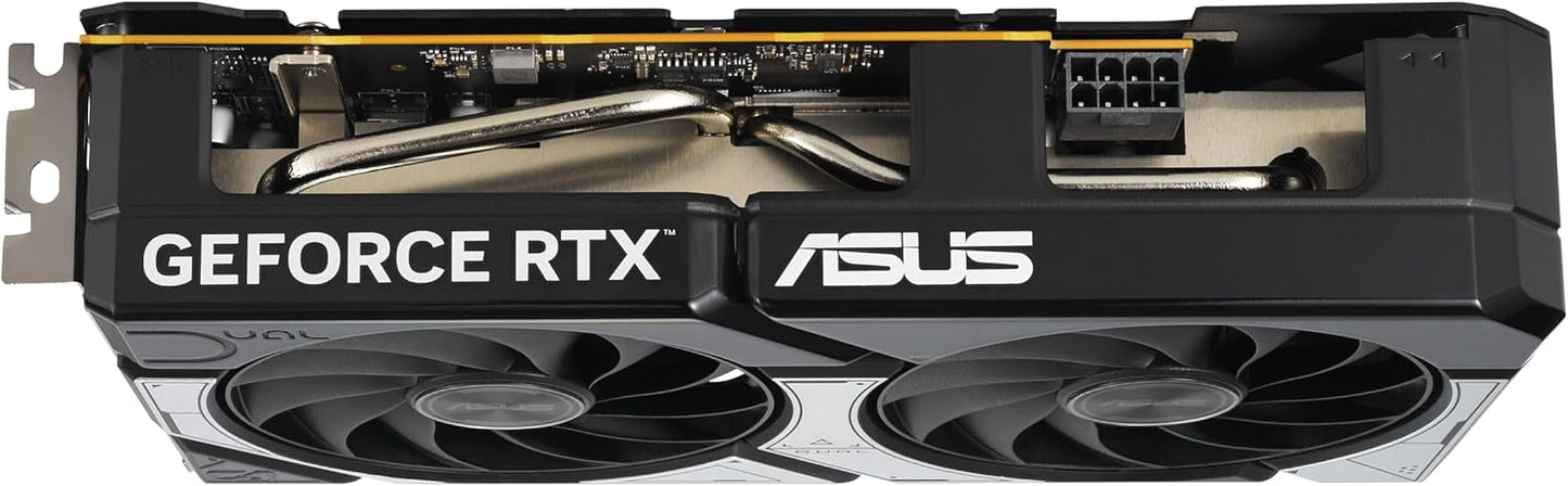 ASUS Dual GeForce RTX™ 5060 8GB GDDR7 OC Edition (PCIe 5.0, 8GB GDDR7, DLSS 4, HDMI 2.1b, DisplayPort 2.1b, 2.5-Slot Design, Axial-tech Fan Design, 0dB Technology, and More)