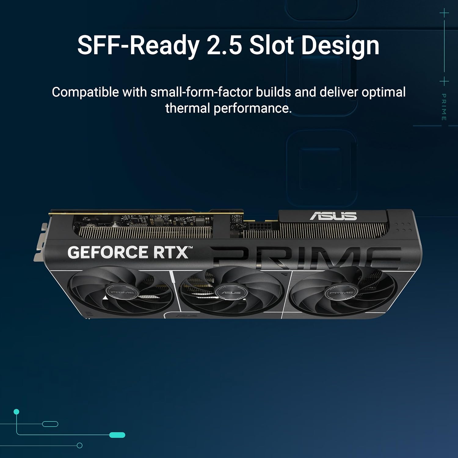 ASUS The SFF-Ready Prime GeForce RTX™ 5070 12GB GDDR7 Graphics Card (PCIe® 5.0, 12GB GDDR7, HDMI®/DP 2.1, 2.5-Slot, Axial-tech Fans, Dual BIOS)