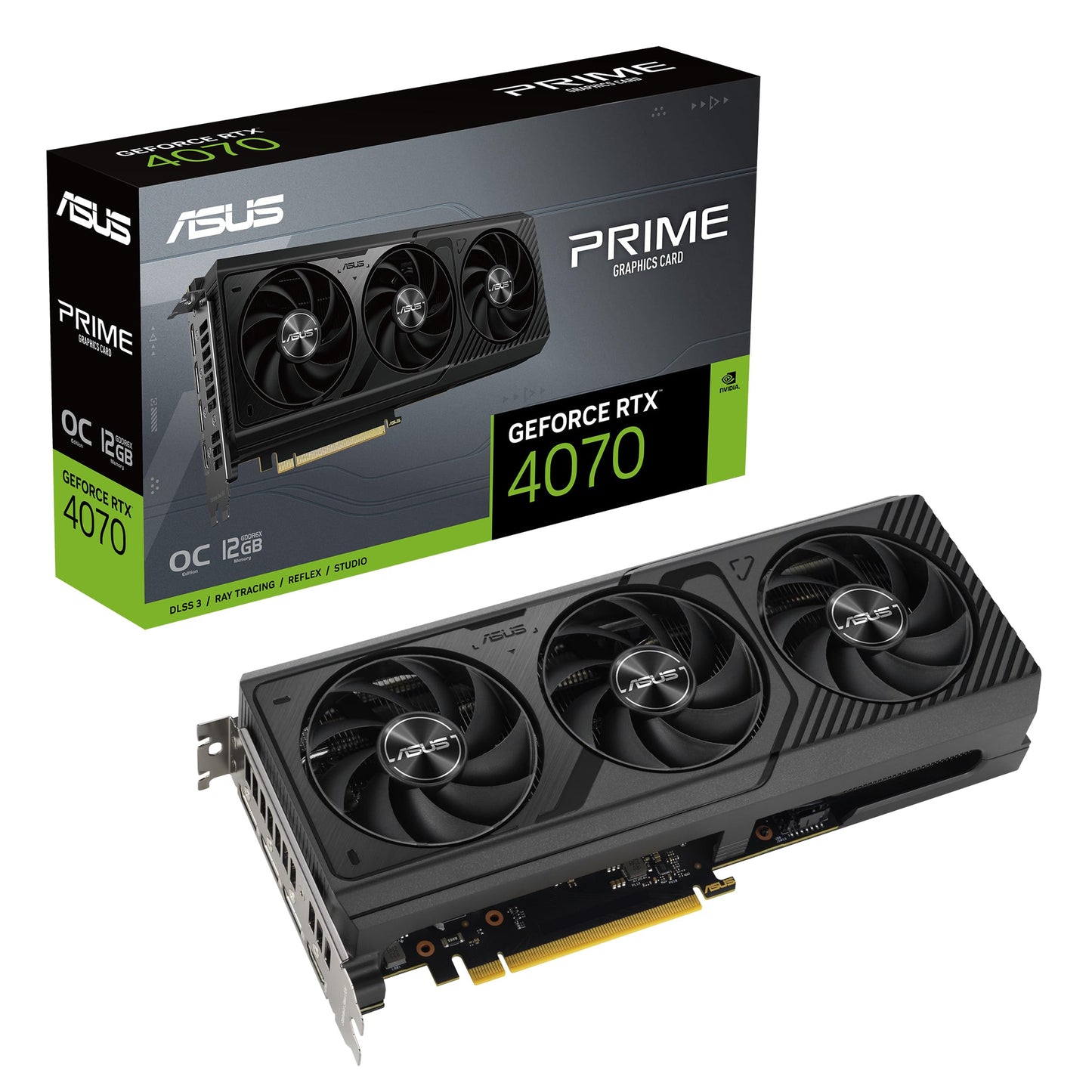 ASUS The SFF-Ready Prime GeForce RTX™ 5070 12GB GDDR7 Graphics Card (PCIe® 5.0, 12GB GDDR7, HDMI®/DP 2.1, 2.5-Slot, Axial-tech Fans, Dual BIOS)