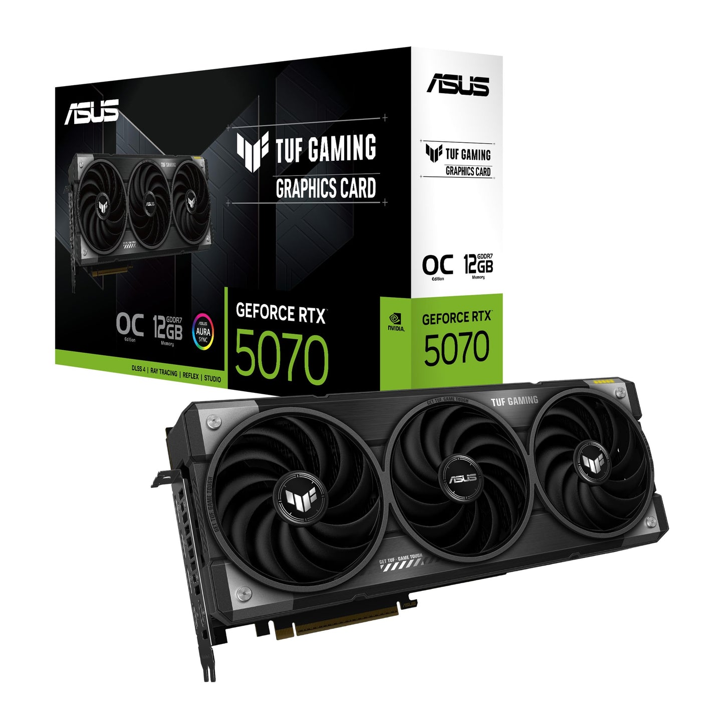 ASUS The SFF-Ready Prime GeForce RTX™ 5070 12GB GDDR7 Graphics Card (PCIe® 5.0, 12GB GDDR7, HDMI®/DP 2.1, 2.5-Slot, Axial-tech Fans, Dual BIOS)