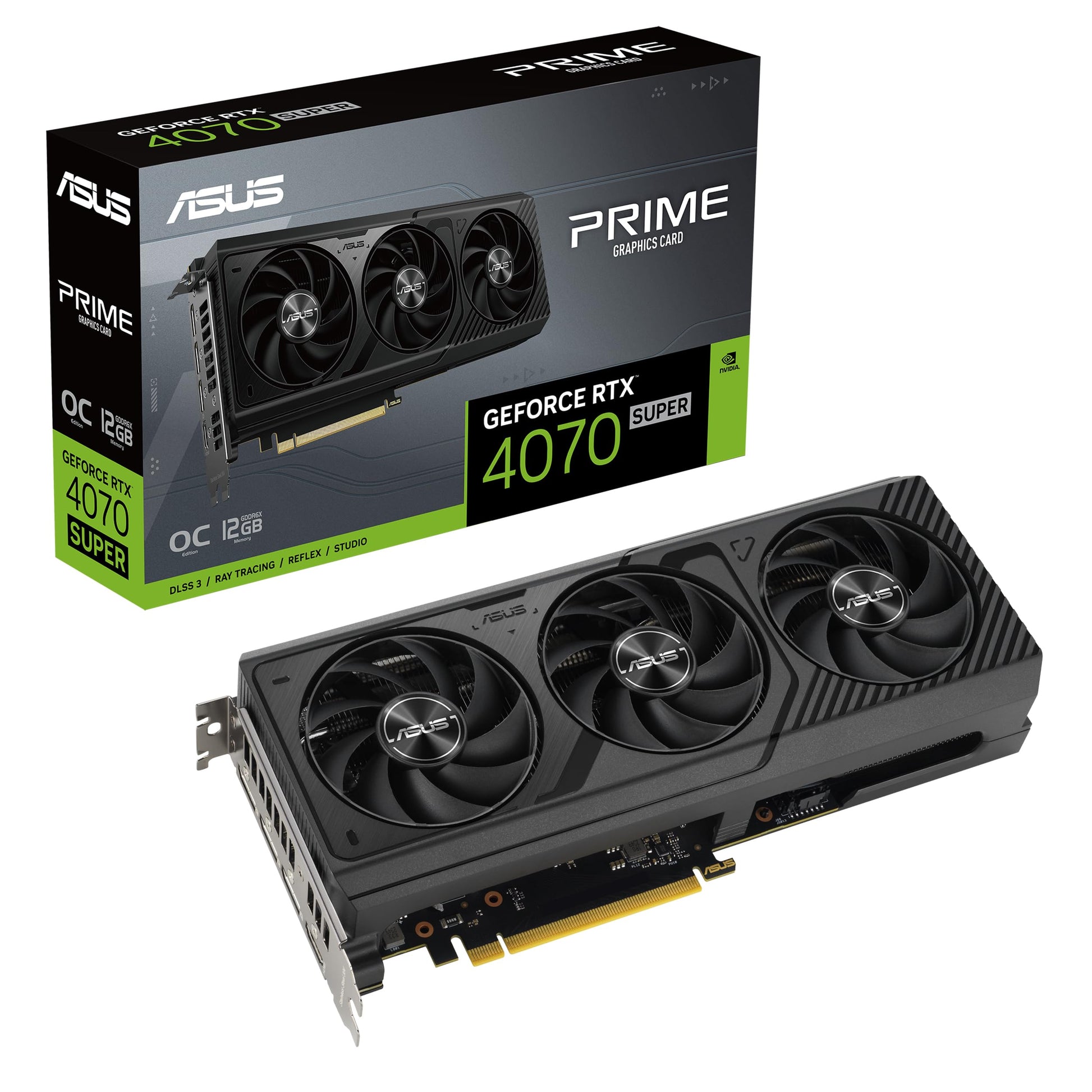 ASUS The SFF-Ready Prime GeForce RTX™ 5070 12GB GDDR7 Graphics Card (PCIe® 5.0, 12GB GDDR7, HDMI®/DP 2.1, 2.5-Slot, Axial-tech Fans, Dual BIOS)
