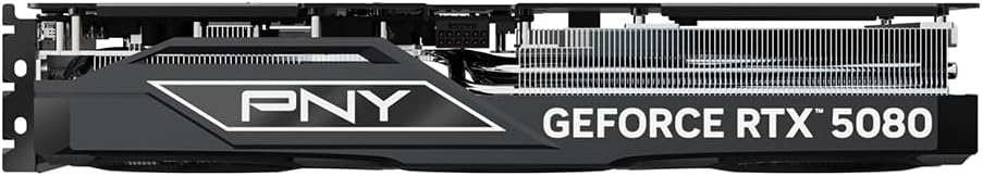 PNY NVIDIA GeForce RTX™ 5080 OC Triple Fan, Graphics Card (16GB GDDR7, 256-bit, Boost Speed: 2730 MHz, PCIe® 5.0, HDMI®/DP 2.1, 2.99-Slot, NVIDIA Blackwell Architecture, DLSS 4)