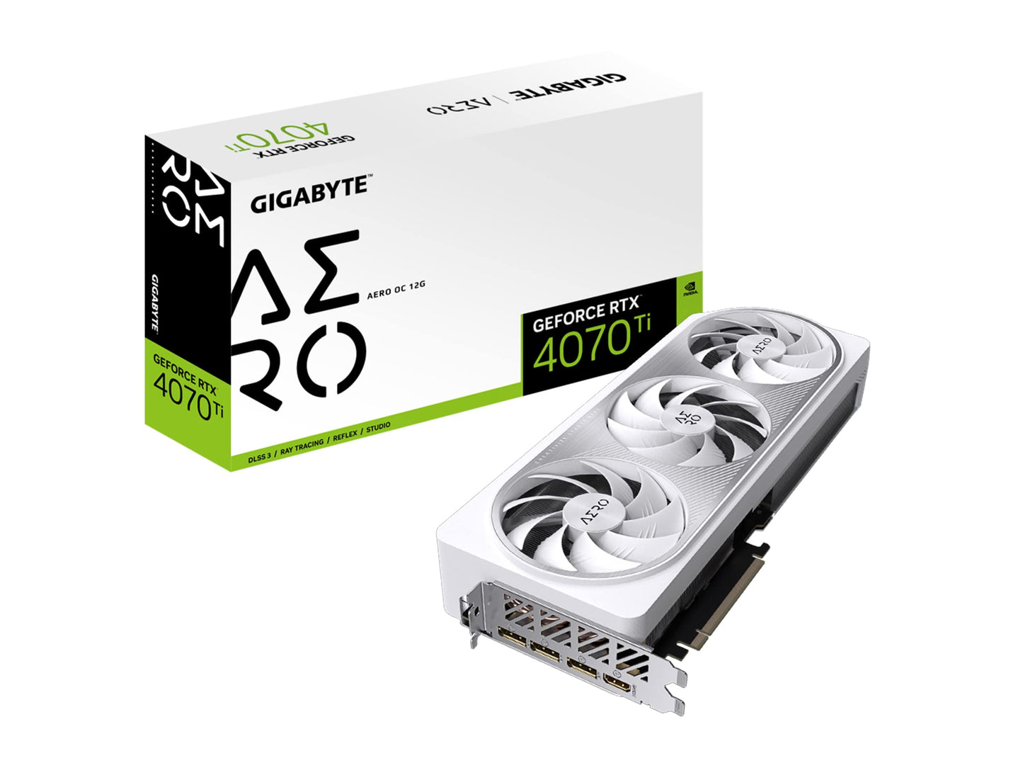 GIGABYTE GeForce RTX 5070 Ti AERO OC 16G Graphics Card, 16GB 256-bit GDDR7, PCIe 5.0, WINDFORCE Cooling System, GV-N507TAERO OC-16GD Video Card