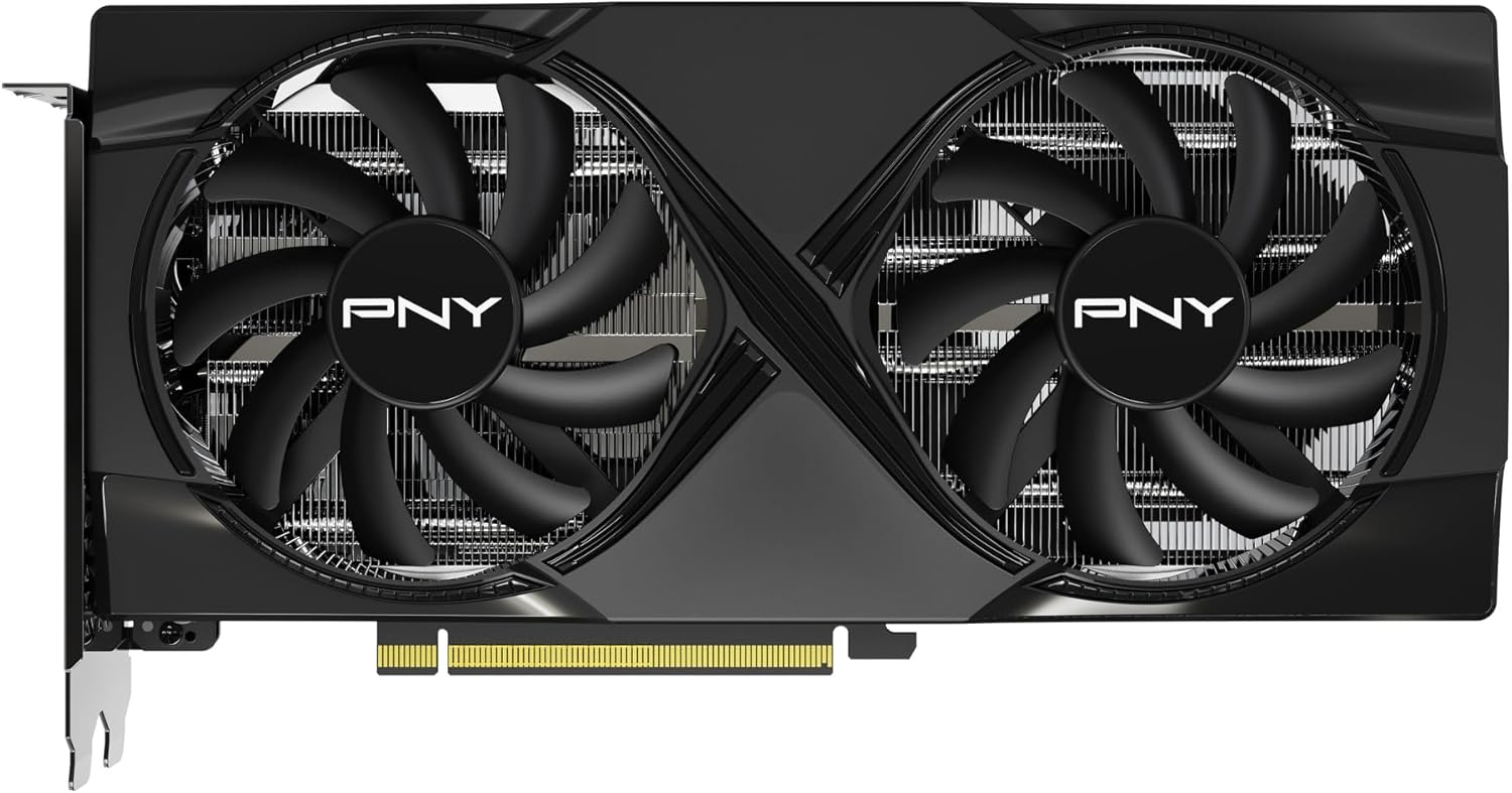 PNY NVIDIA GeForce RTX™ 5060 Ti OC Dual Fan, Graphics Card (16GB GDDR7, 128-bit, Boost Speed: 2692 MHz, SFF-Ready, PCIe® 5.0, HDMI®/DP 2.1, 2-Slot, NVIDIA Blackwell Architecture, DLSS 4)