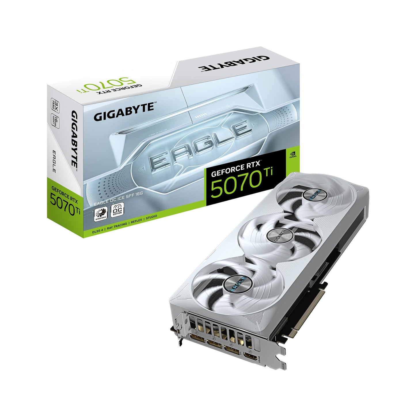 GIGABYTE GeForce RTX 5070 Ti AERO OC 16G Graphics Card, 16GB 256-bit GDDR7, PCIe 5.0, WINDFORCE Cooling System, GV-N507TAERO OC-16GD Video Card