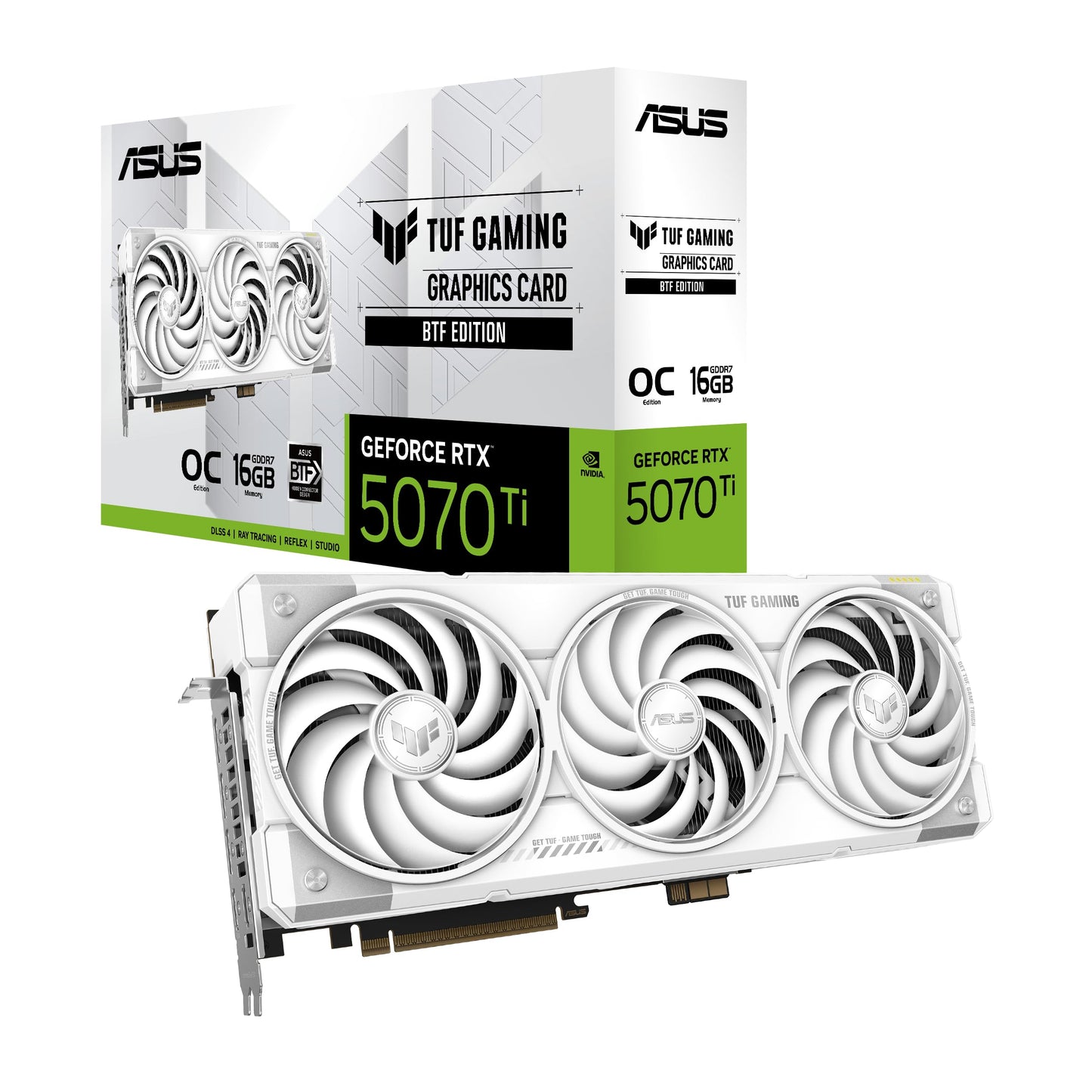 ASUS The SFF-Ready Prime GeForce RTX™ 5070 Ti 16GB GDDR7 Graphics Card (PCIe® 5.0, 16GB GDDR7, HDMI®/DP 2.1, 2.5-Slot, Axial-tech Fans, Dual BIOS)